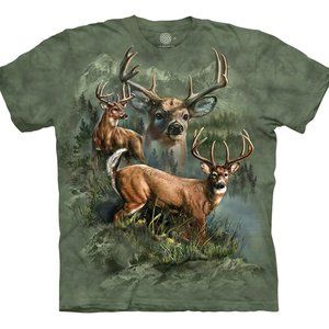 Deer Stag Collage Whitetail Antlers Forest Elk Buck The Mountain Shirt S-3X